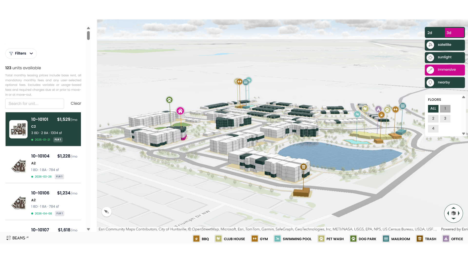 3D community map