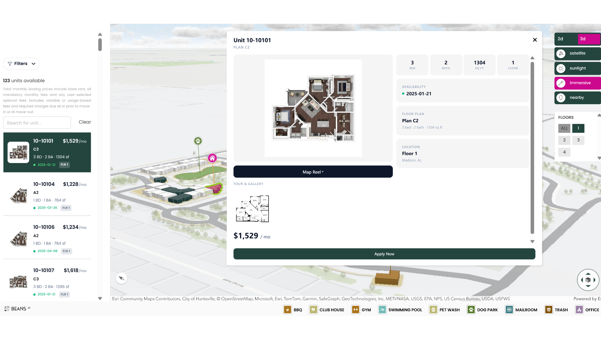Live unit availability
