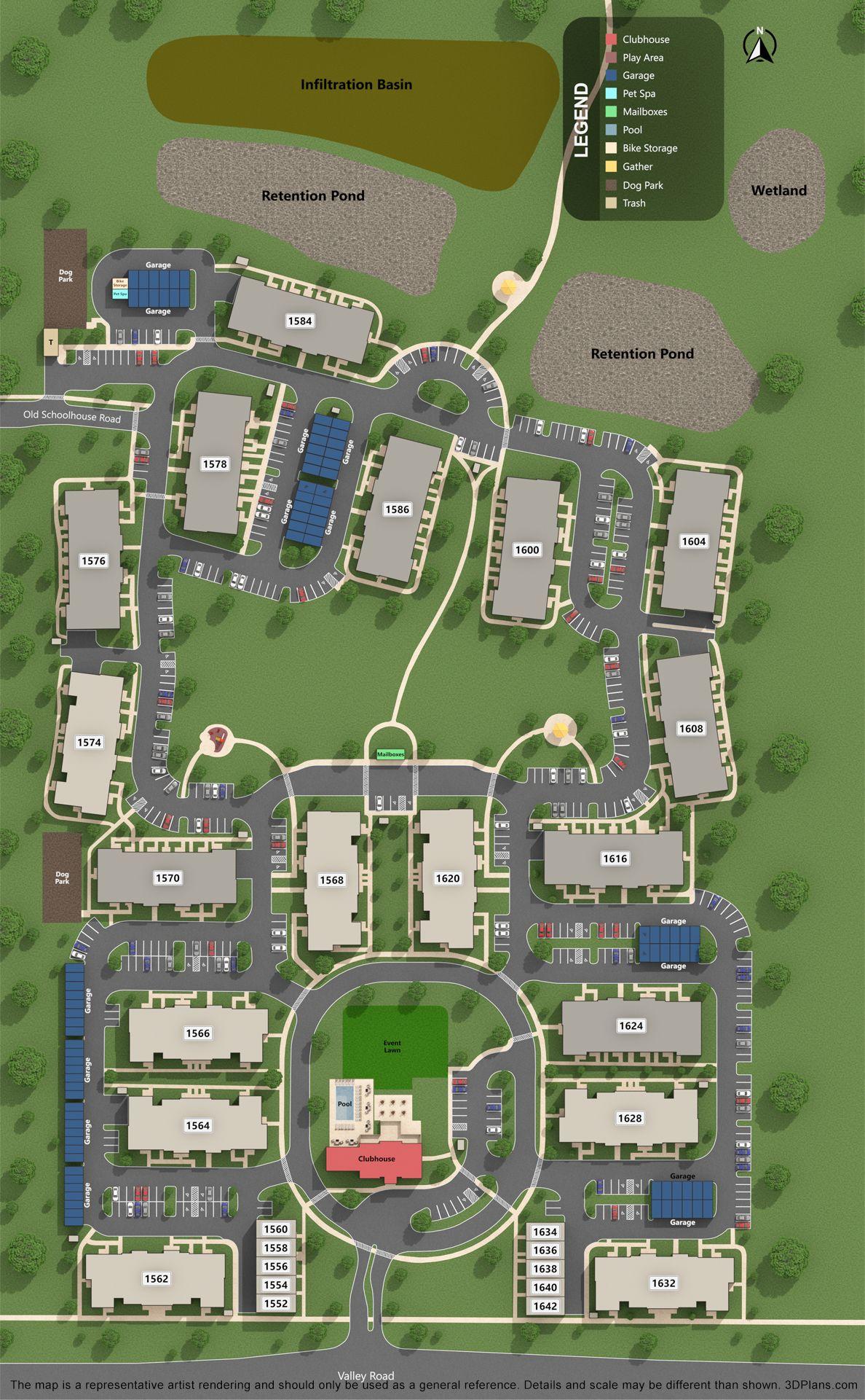 Property map with building numbers only
